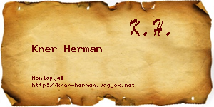 Kner Herman névjegykártya